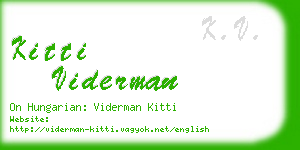 kitti viderman business card